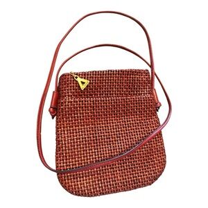 Vintage Sharif Woven Leather Crossbody Bag